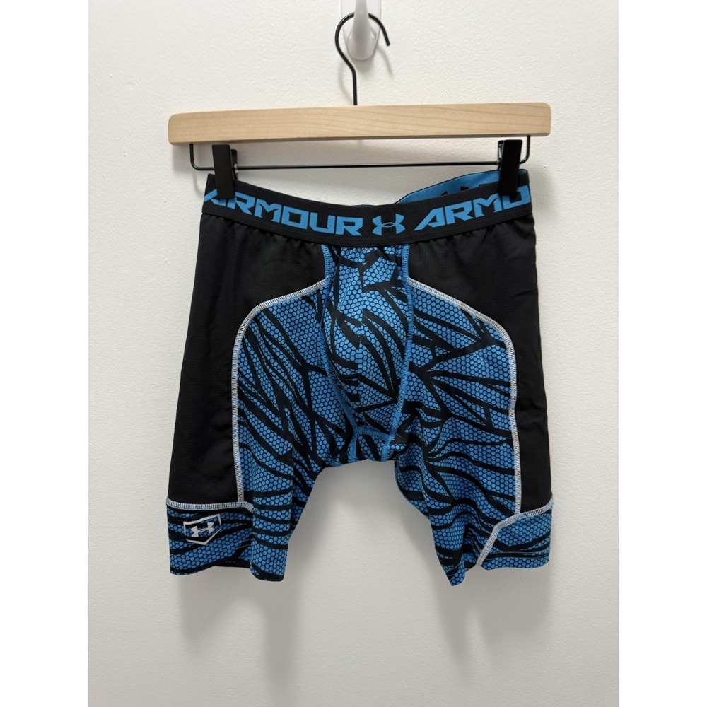 Under Armour HeatGear Compression Air Vent Slider Shorts Youth Large Black NWT